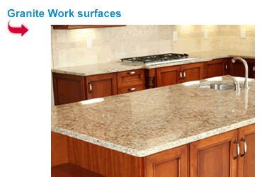 Granite work surfaces